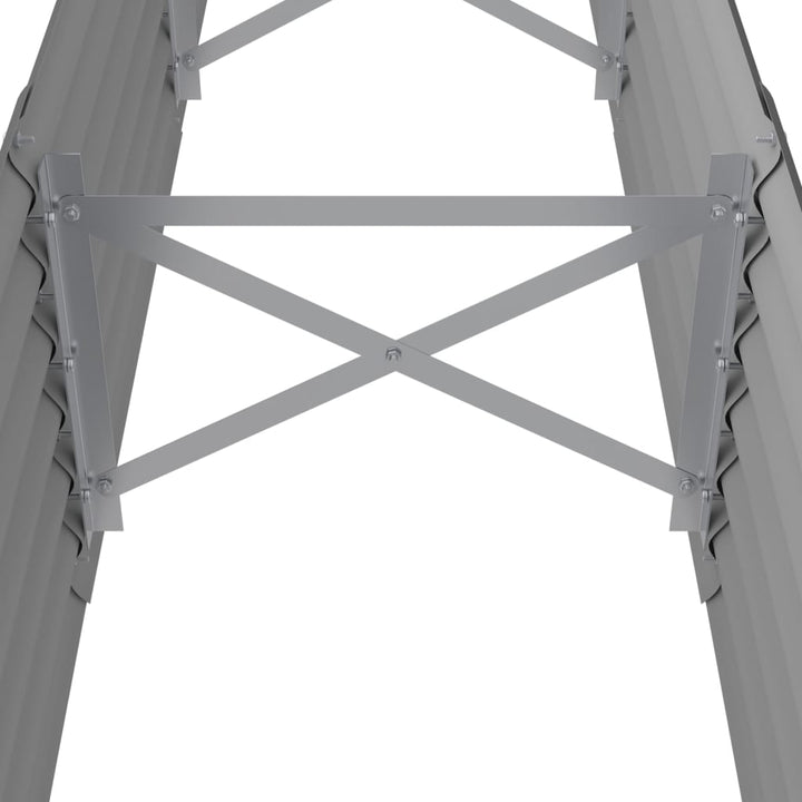 plantekasse 224x40x36 cm galvaniseret stål grå