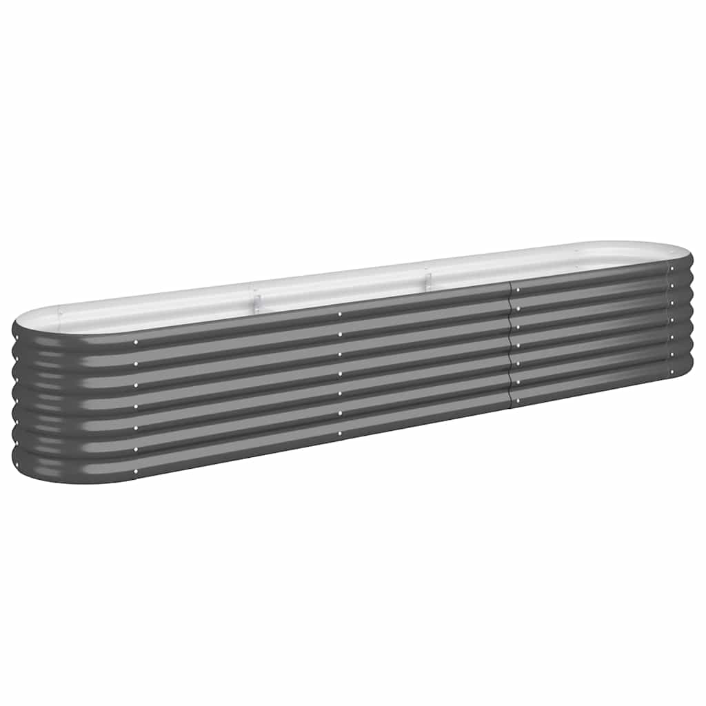 plantekasse 224x40x36 cm galvaniseret stål antracitgrå