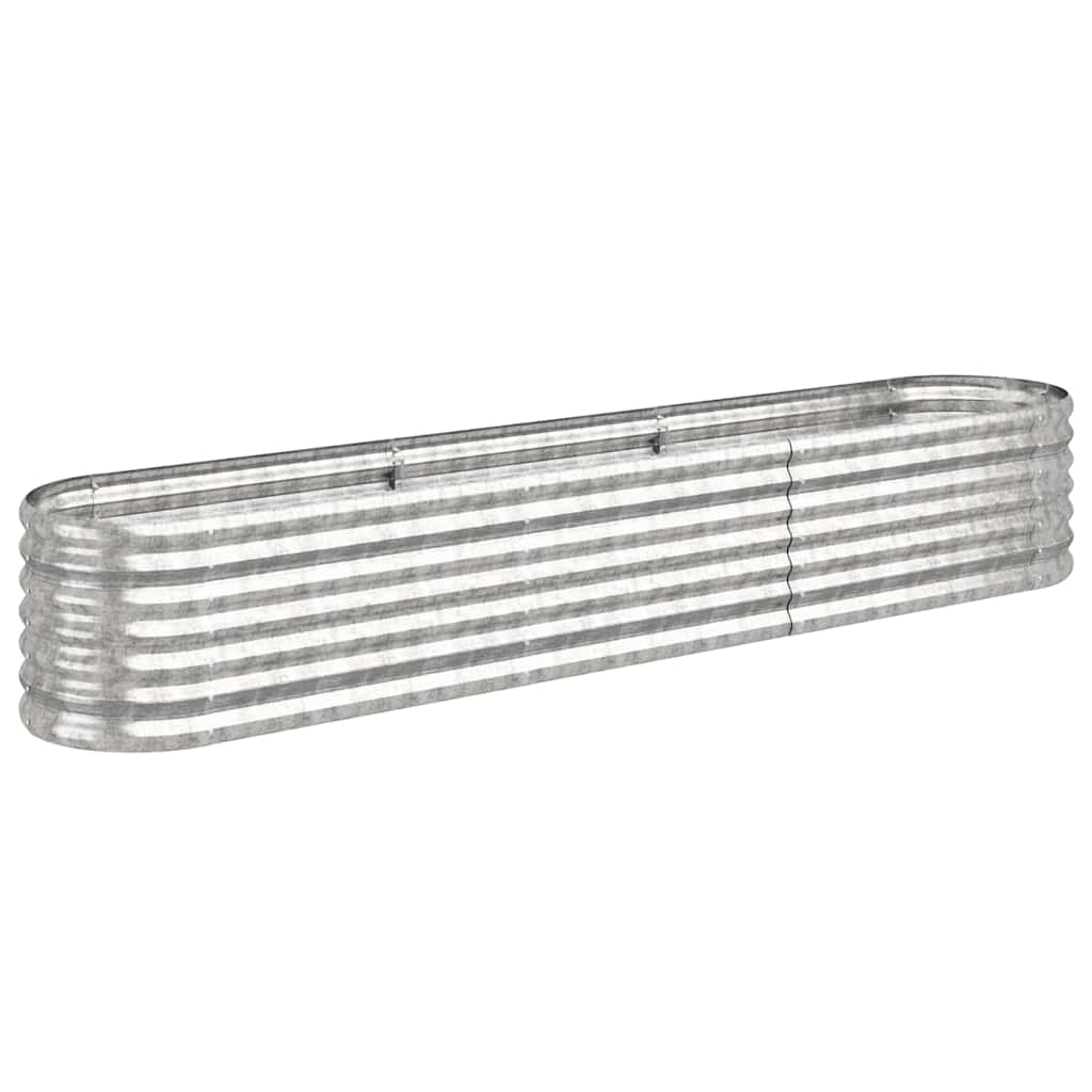 plantekasse 224x40x36 cm galvaniseret stål sølvfarvet