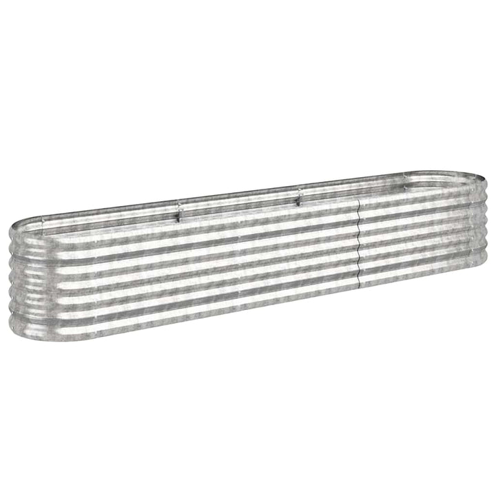 plantekasse 224x40x36 cm galvaniseret stål sølvfarvet