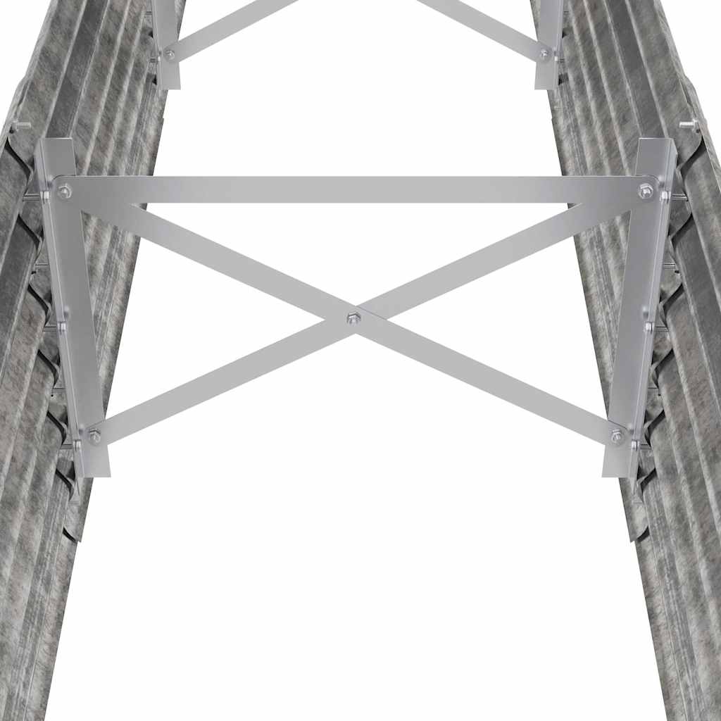 plantekasse 224x40x36 cm galvaniseret stål sølvfarvet