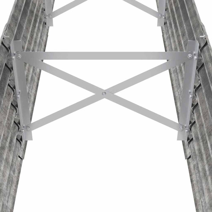 plantekasse 224x40x36 cm galvaniseret stål sølvfarvet