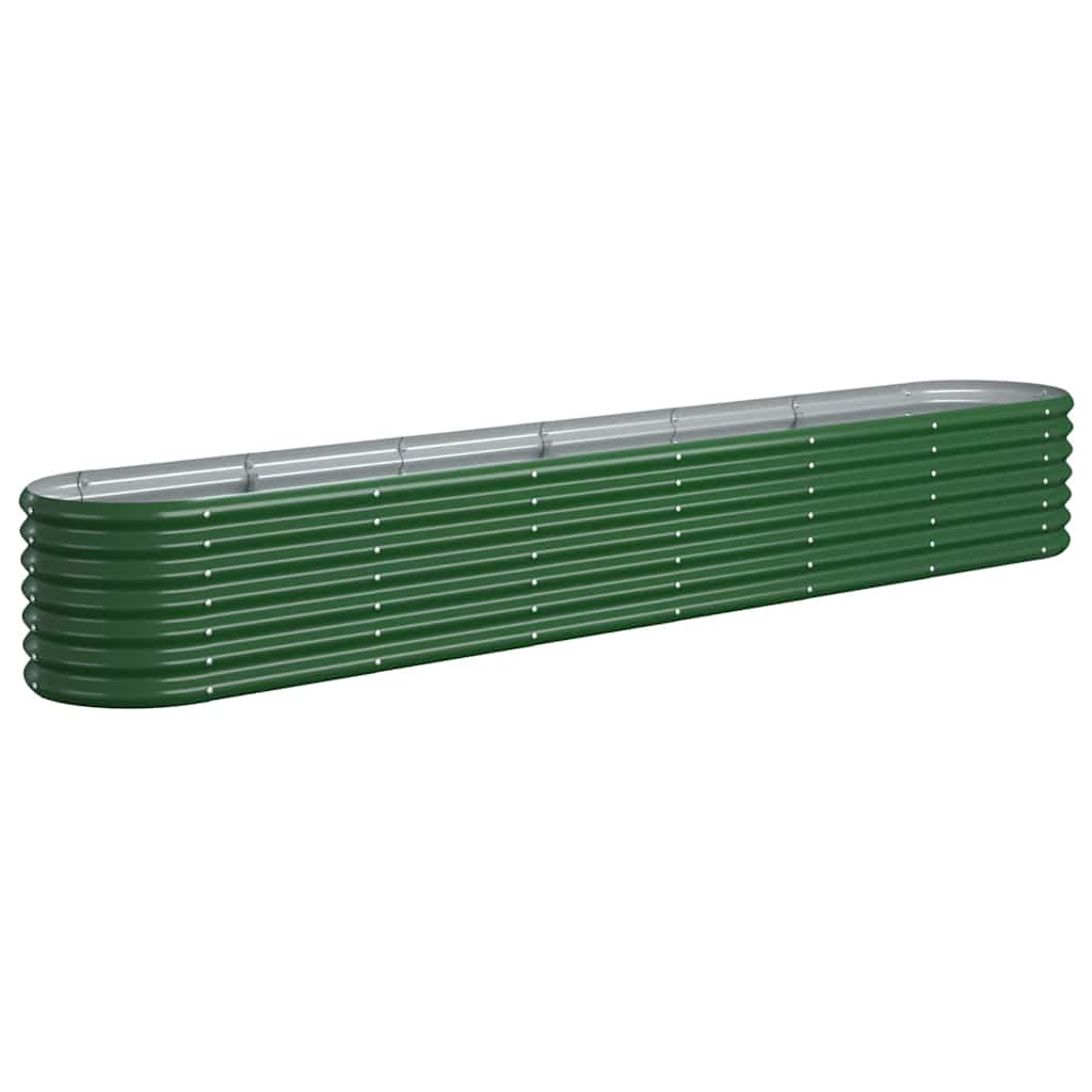 plantekasse 260x40x36 cm galvaniseret stål grøn