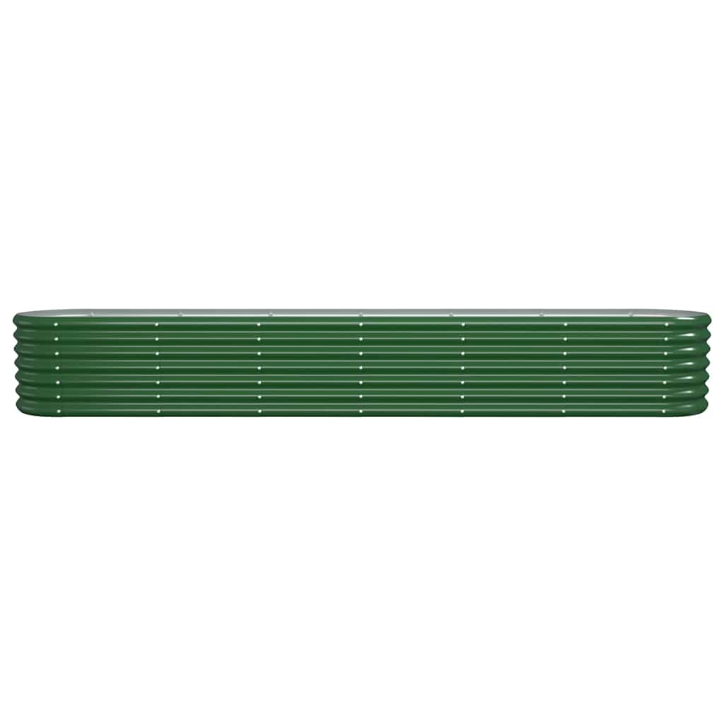 plantekasse 260x40x36 cm galvaniseret stål grøn
