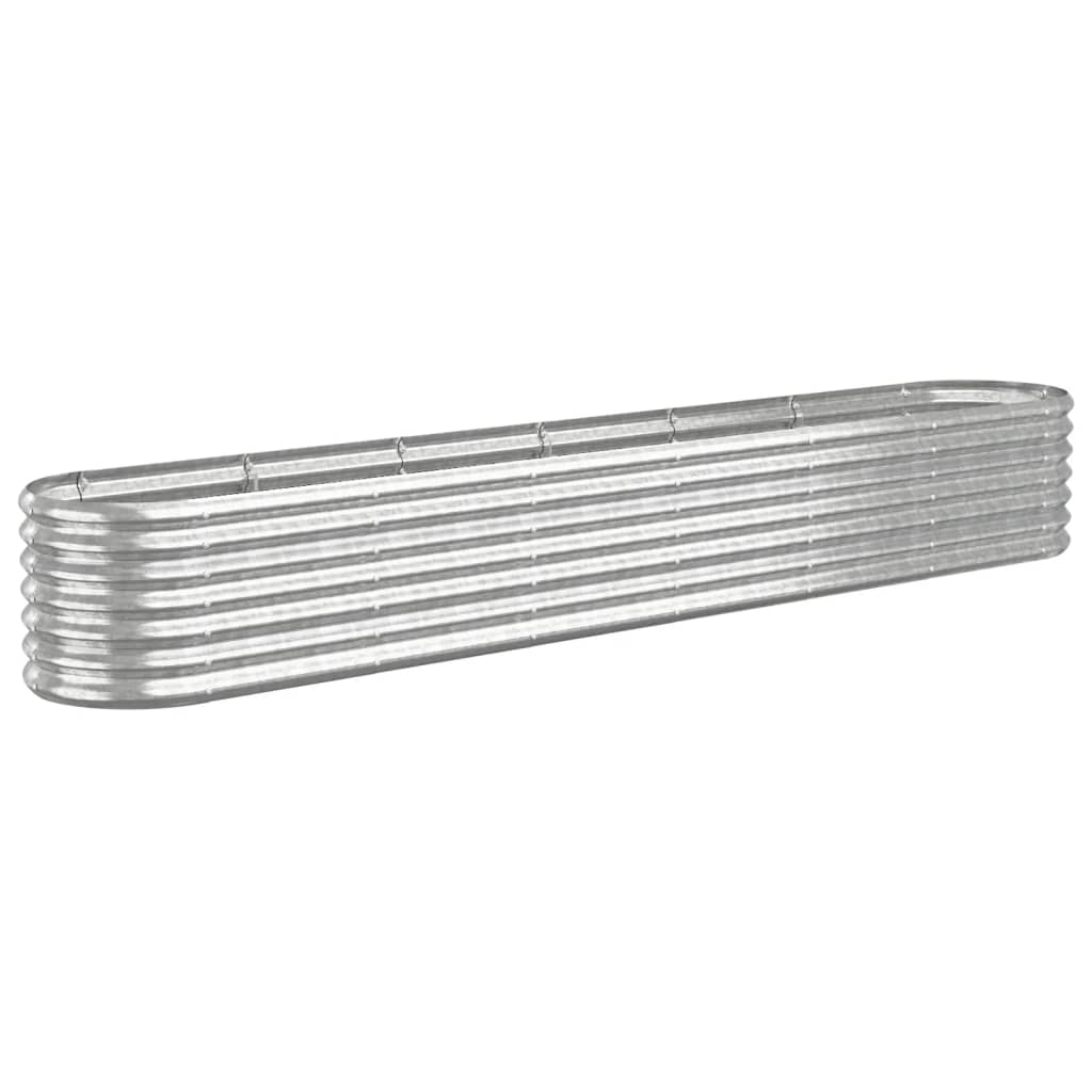 plantekasse 260x40x36 cm galvaniseret stål sølvfarvet