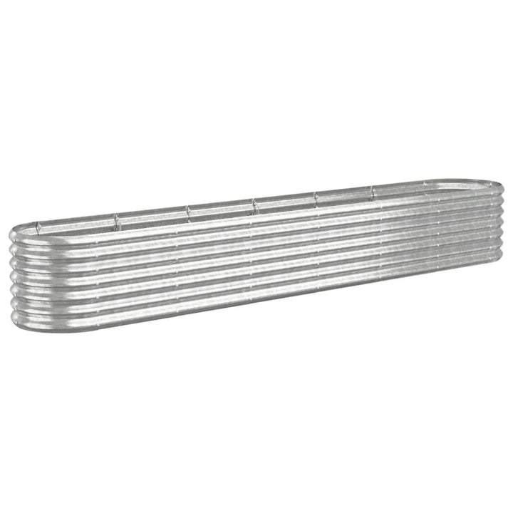 plantekasse 260x40x36 cm galvaniseret stål sølvfarvet