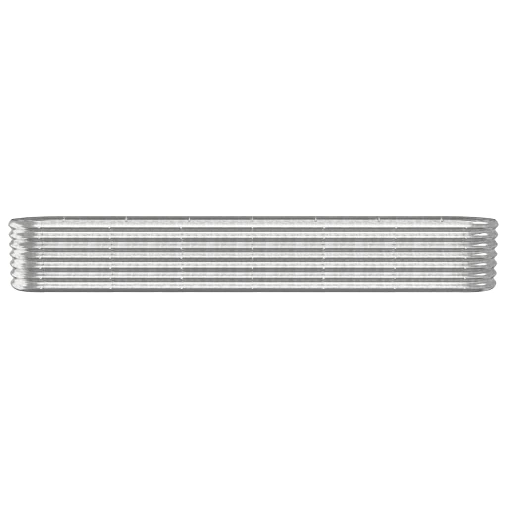 plantekasse 260x40x36 cm galvaniseret stål sølvfarvet