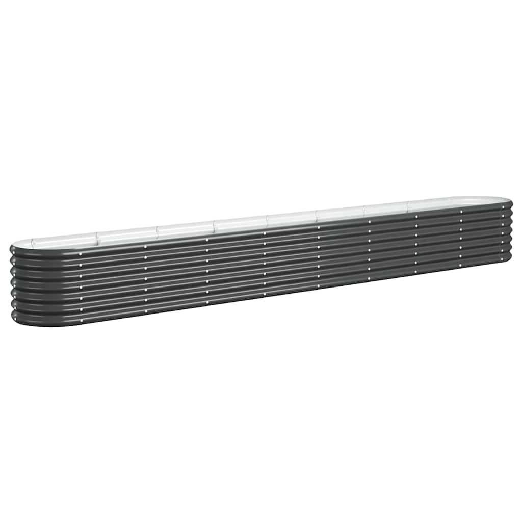 plantekasse 332x40x36 cm galvaniseret stål antracitgrå