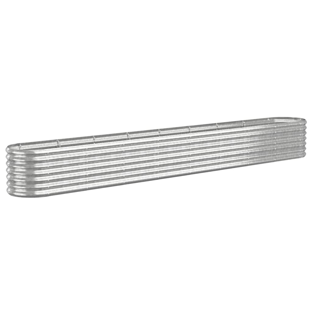 plantekasse 332x40x36 cm galvaniseret stål sølvfarvet