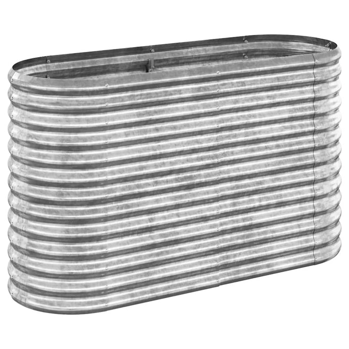 plantekasse 114x40x68 cm galvaniseret stål sølvfarvet