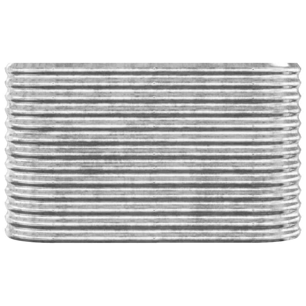 plantekasse 114x40x68 cm galvaniseret stål sølvfarvet