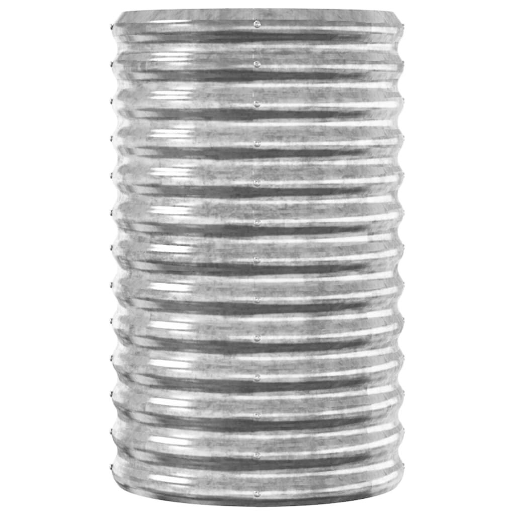 plantekasse 114x40x68 cm galvaniseret stål sølvfarvet