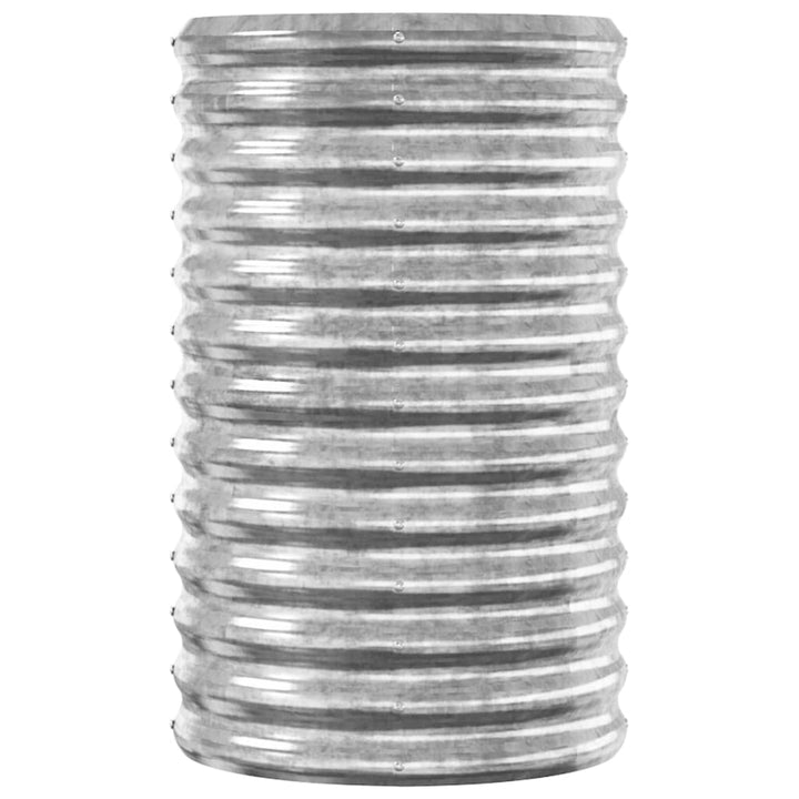 plantekasse 114x40x68 cm galvaniseret stål sølvfarvet
