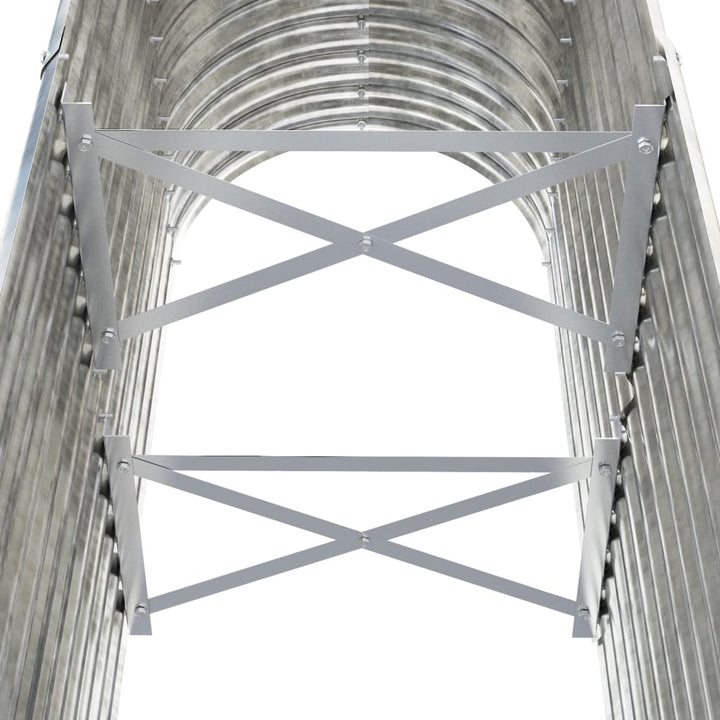 plantekasse 114x40x68 cm galvaniseret stål sølvfarvet