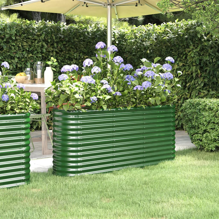 plantekasse 152x40x68 cm galvaniseret stål grøn