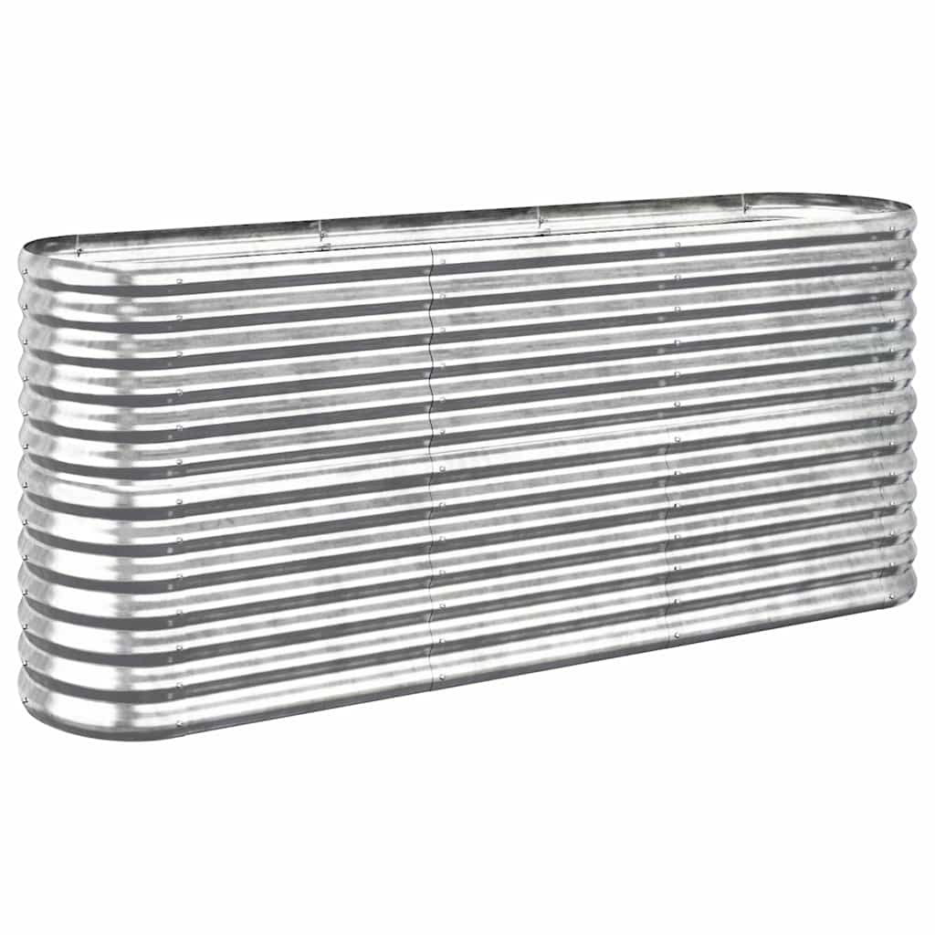 plantekasse 152x40x68 cm galvaniseret stål sølvfarvet