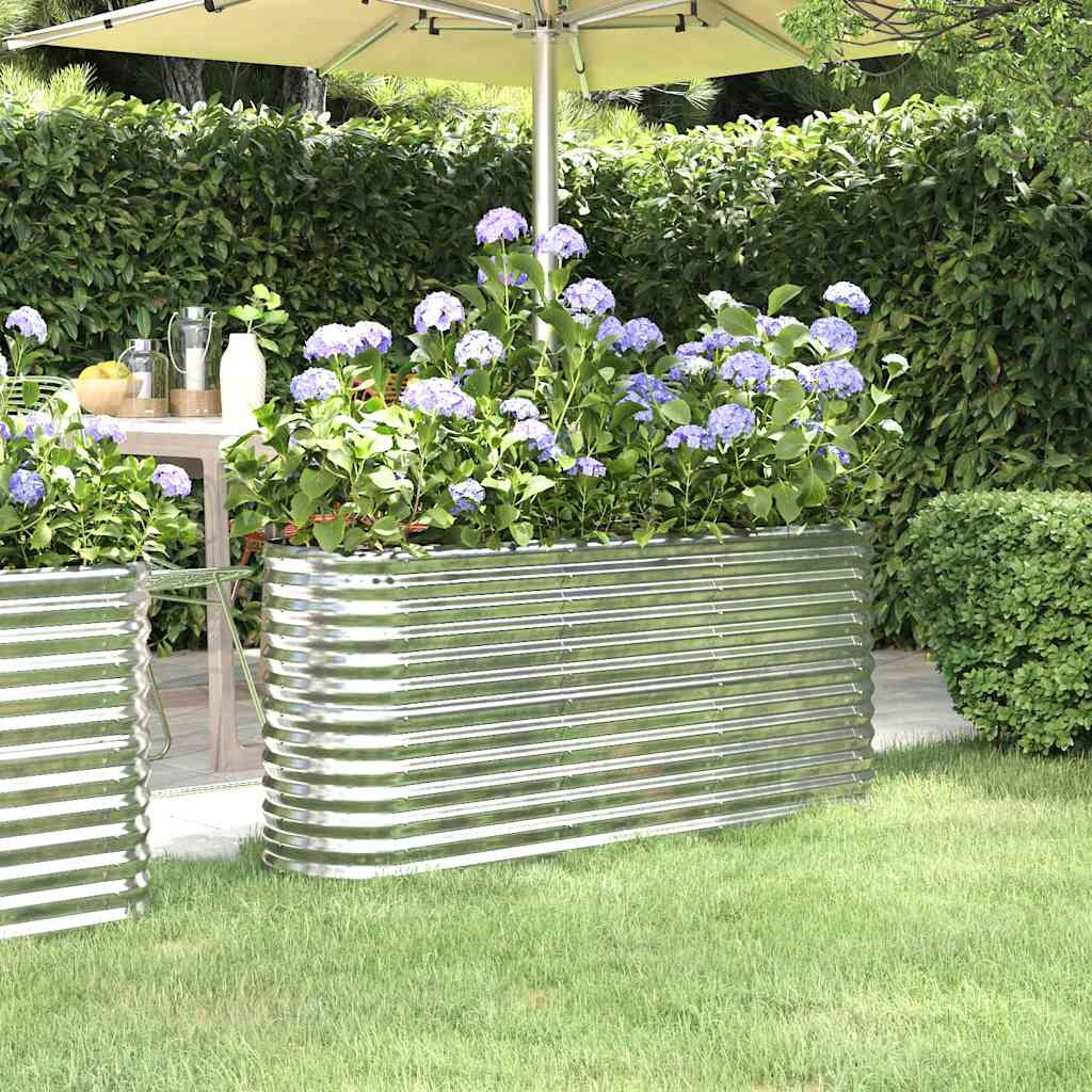 plantekasse 152x40x68 cm galvaniseret stål sølvfarvet