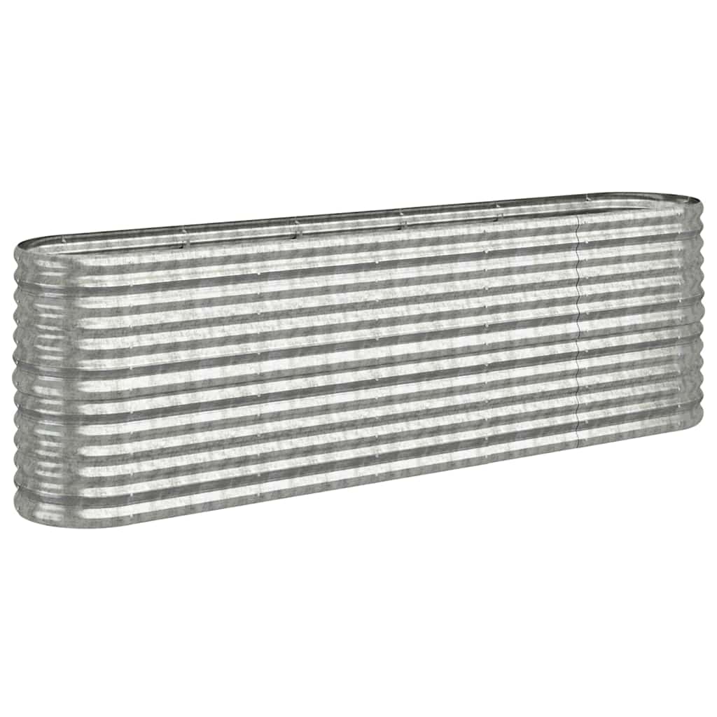 plantekasse 224x40x68 cm galvaniseret stål sølvfarvet
