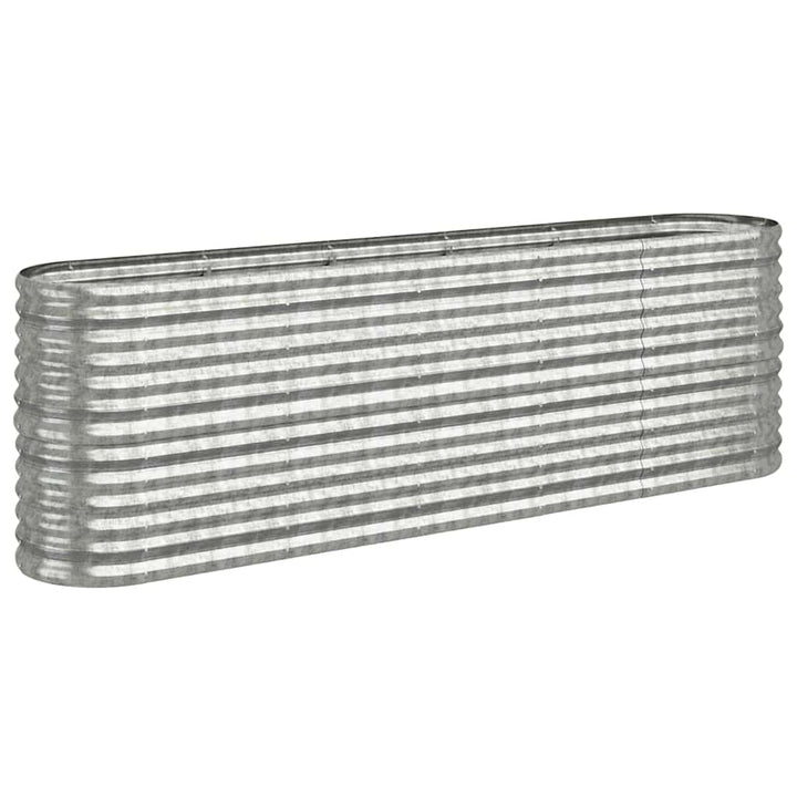 plantekasse 224x40x68 cm galvaniseret stål sølvfarvet