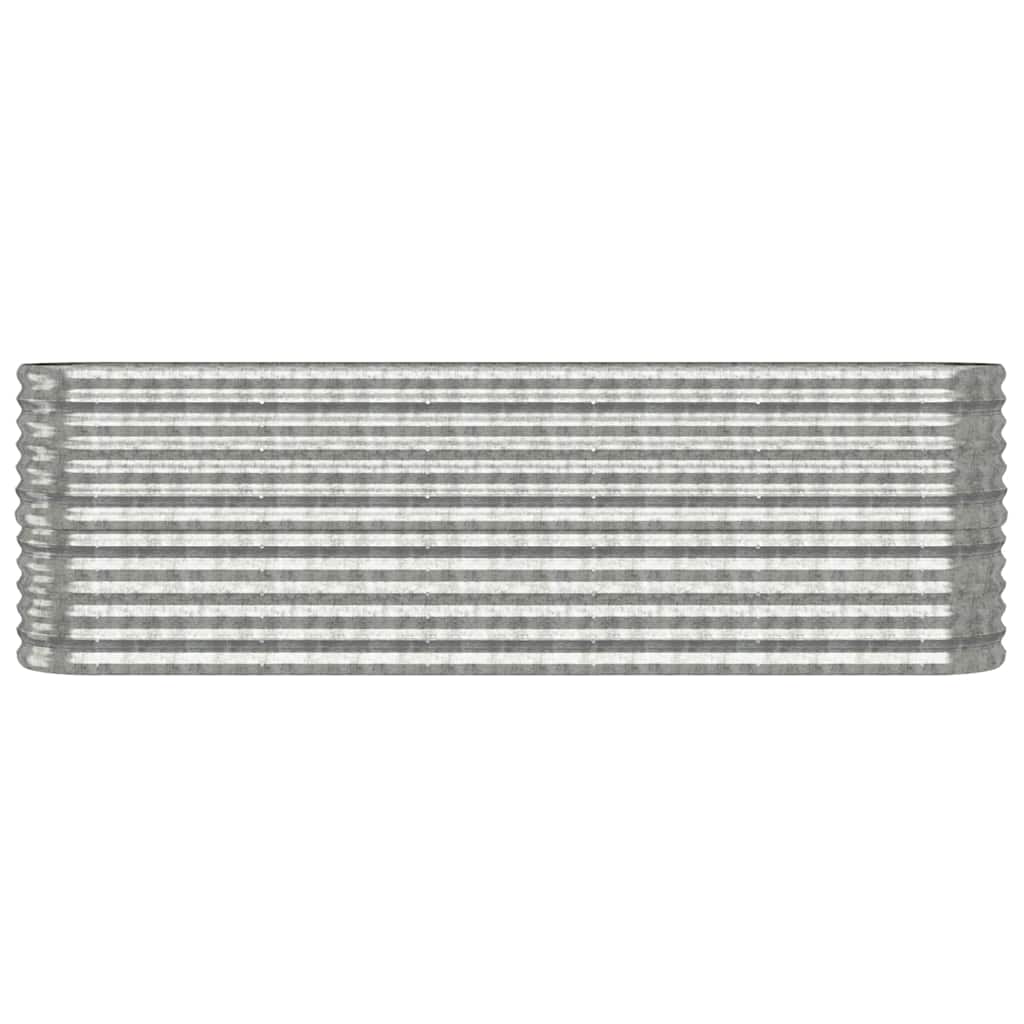 plantekasse 224x40x68 cm galvaniseret stål sølvfarvet