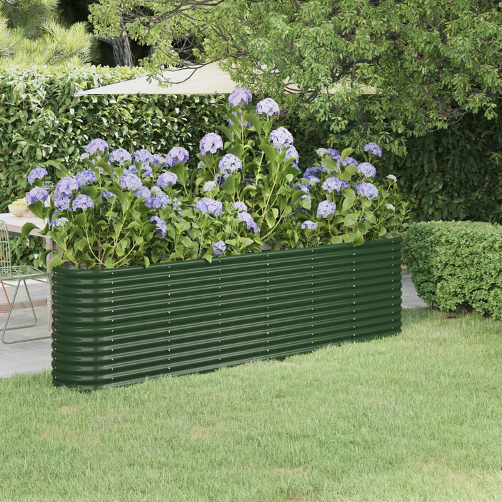 plantekasse 260x40x68 cm galvaniseret stål grøn