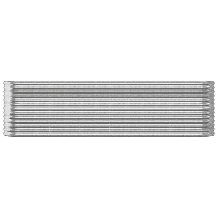 plantekasse 260x40x68 cm galvaniseret stål sølvfarvet
