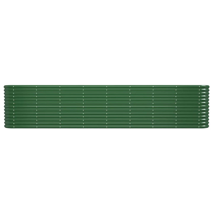 plantekasse 332x40x68 cm pulverlakeret stål grøn