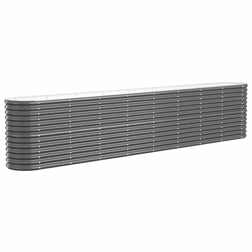 plantekasse 332x40x68 cm galvaniseret stål antracitgrå