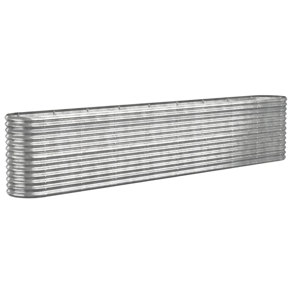 plantekasse 332x40x68 cm galvaniseret stål sølvfarvet