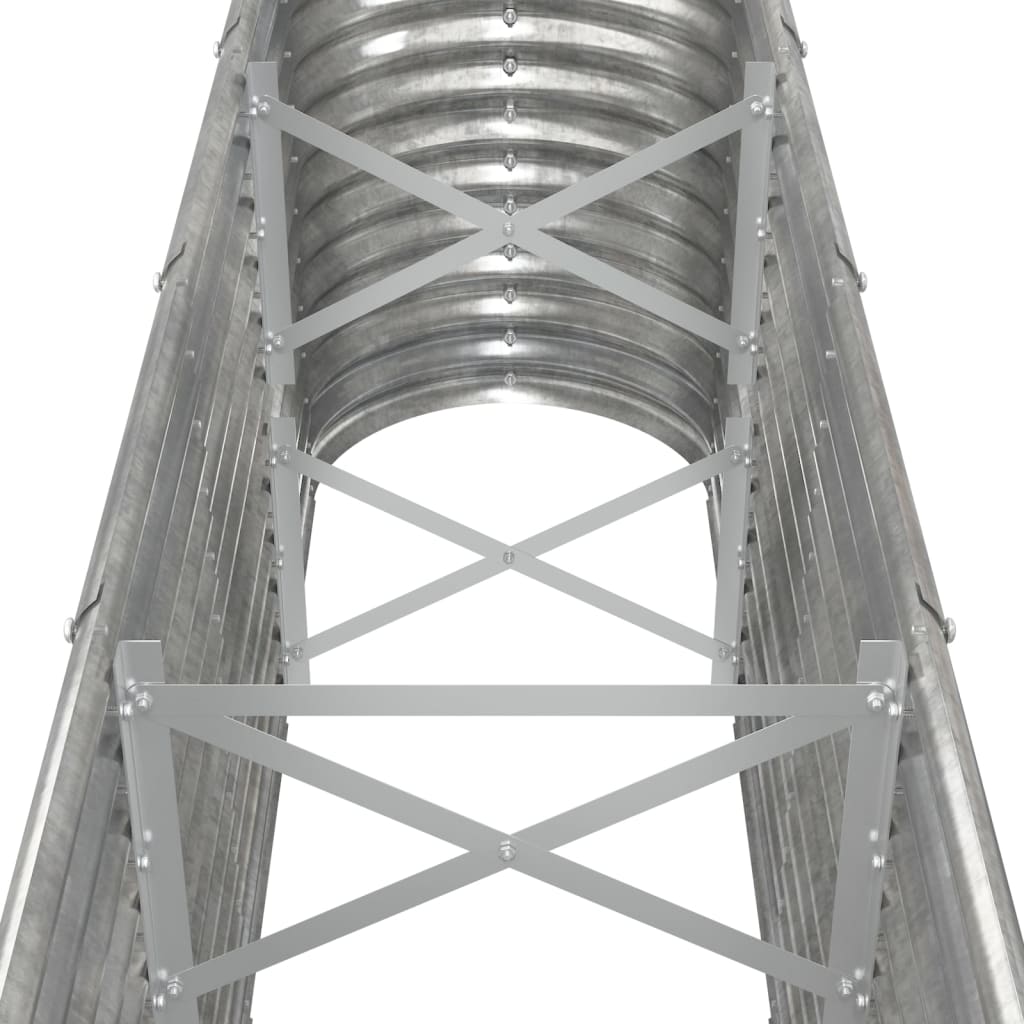 plantekasse 332x40x68 cm galvaniseret stål sølvfarvet