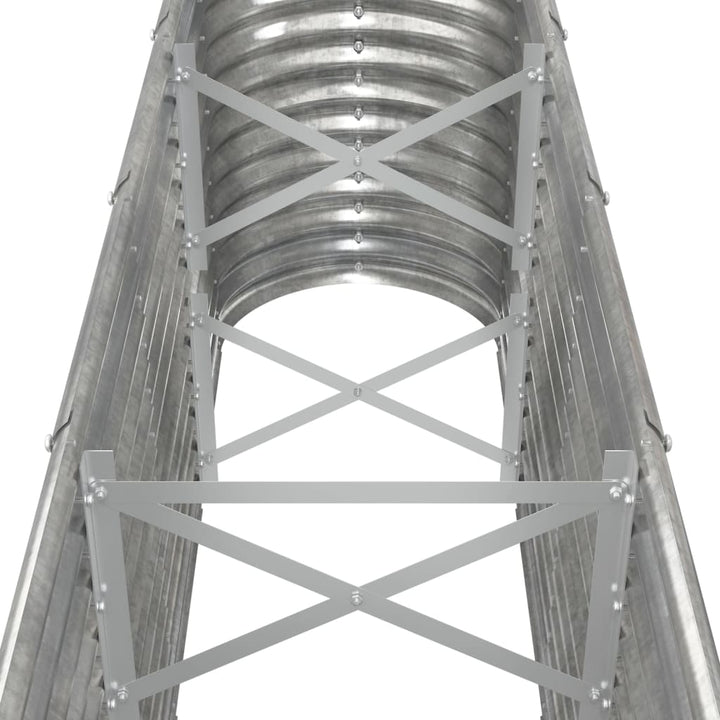 plantekasse 332x40x68 cm galvaniseret stål sølvfarvet