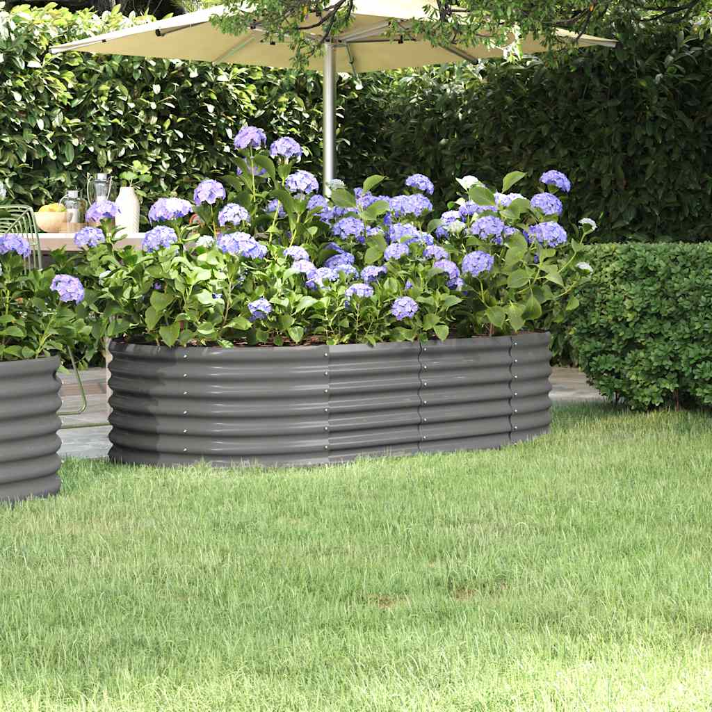 plantekrukke 152x80x36 cm galvaniseret stål grå