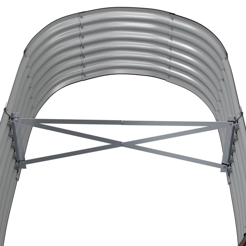 plantekasse 152x80x36 cm galvaniseret stål brun