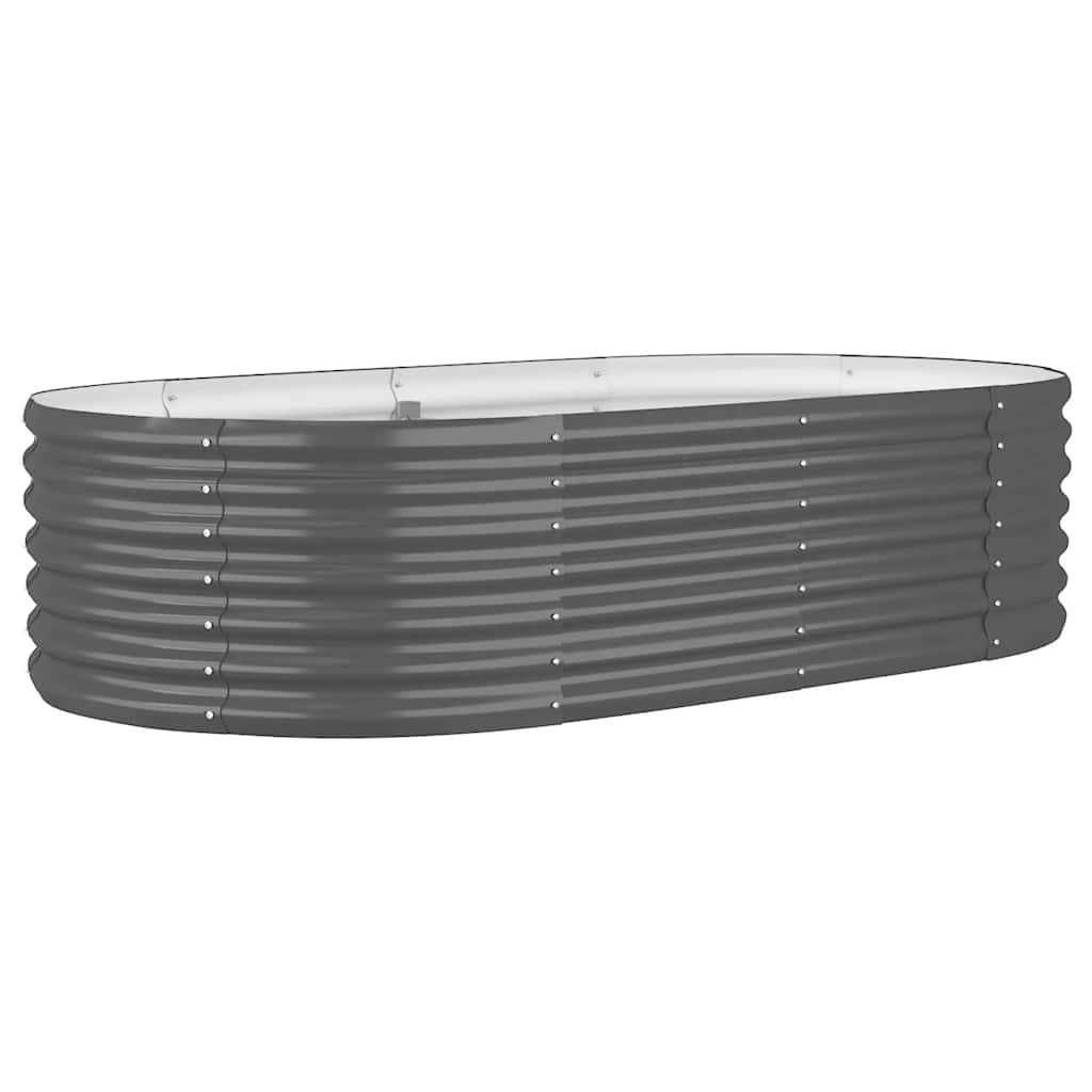 plantekasse 152x80x36 cm galvaniseret stål antracitgrå