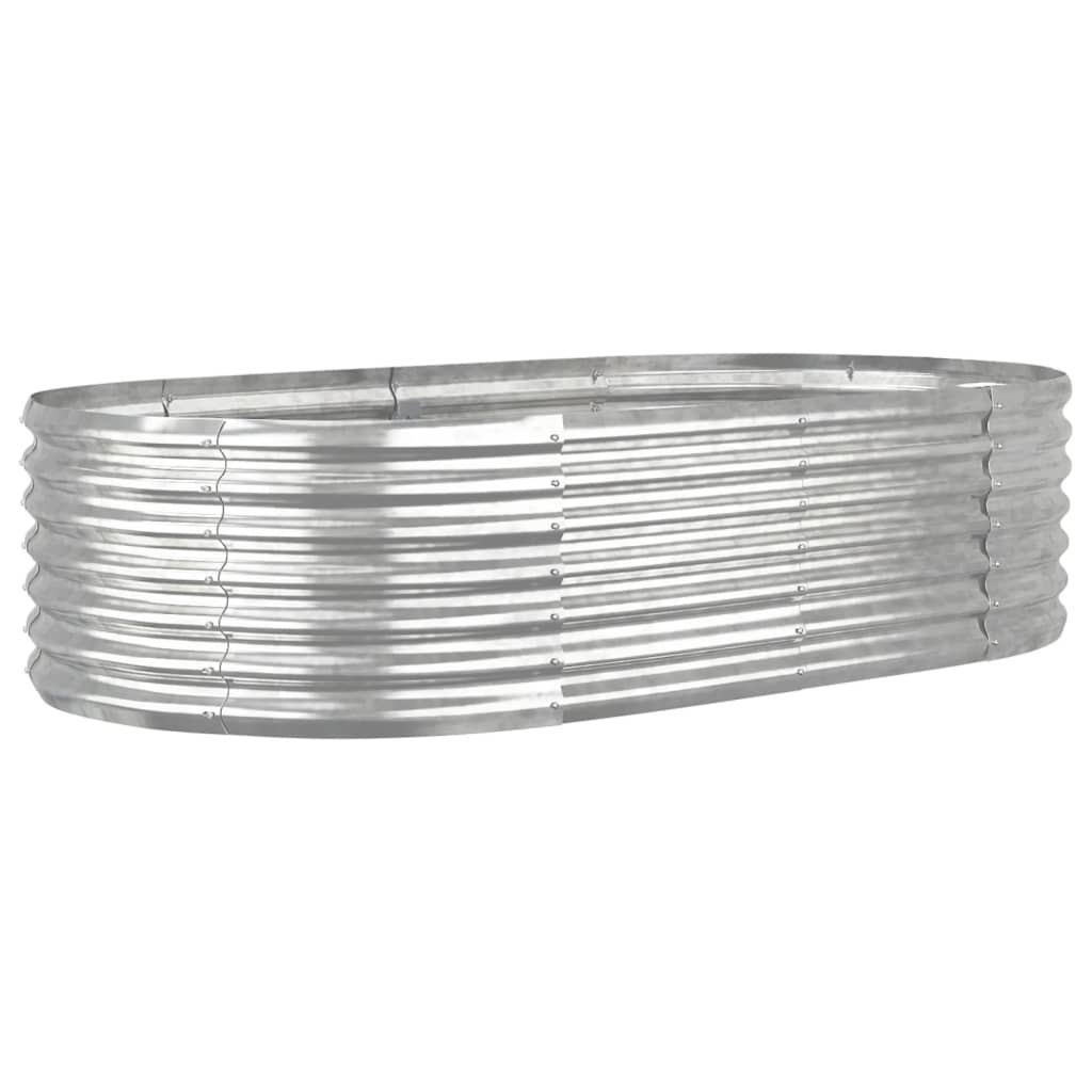 plantekasse 152x80x36 cm galvaniseret stål sølvfarvet