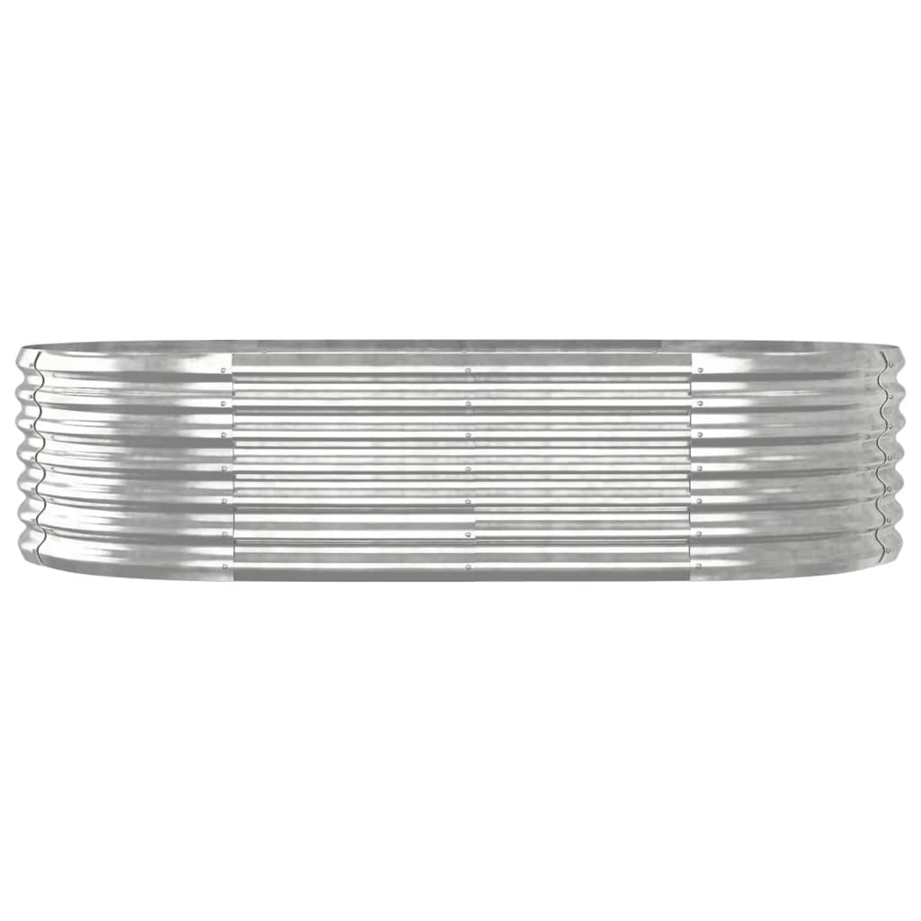 plantekasse 152x80x36 cm galvaniseret stål sølvfarvet
