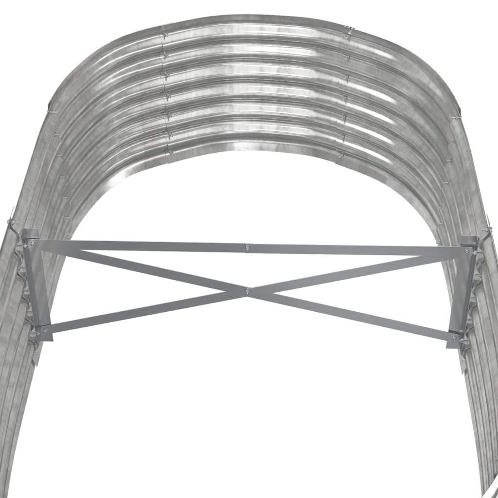 plantekasse 152x80x36 cm galvaniseret stål sølvfarvet