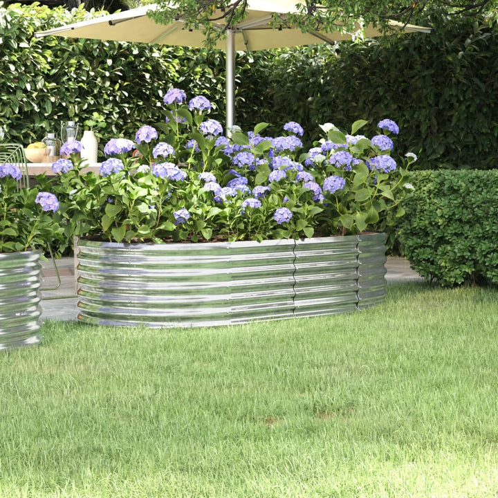 plantekasse 152x80x36 cm galvaniseret stål sølvfarvet