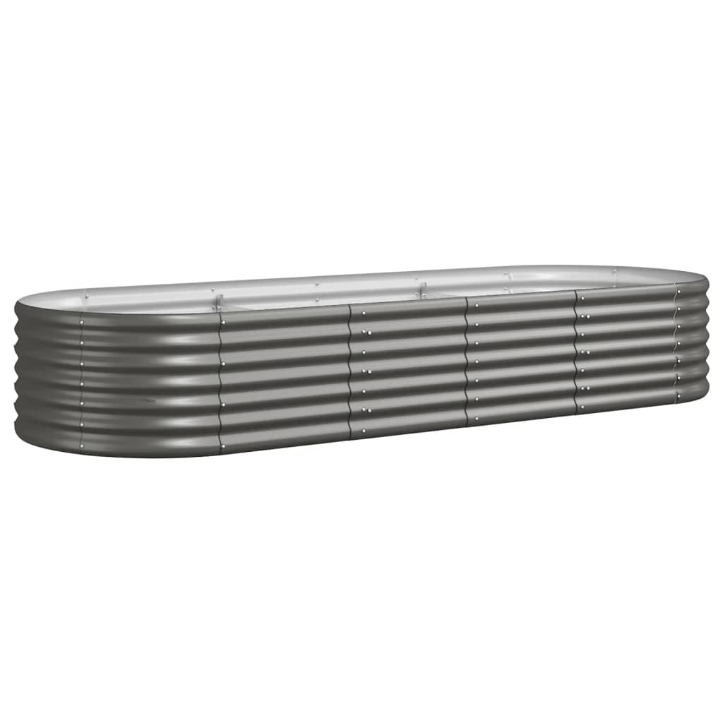 plantekasse 224x80x36 cm galvaniseret stål grå