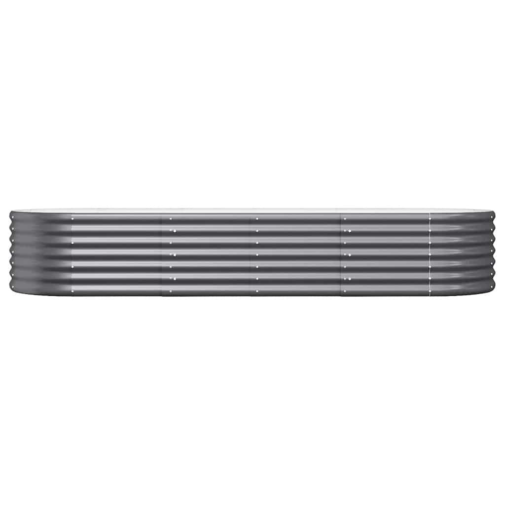 plantekasse 224x80x36 cm galvaniseret stål antracitgrå