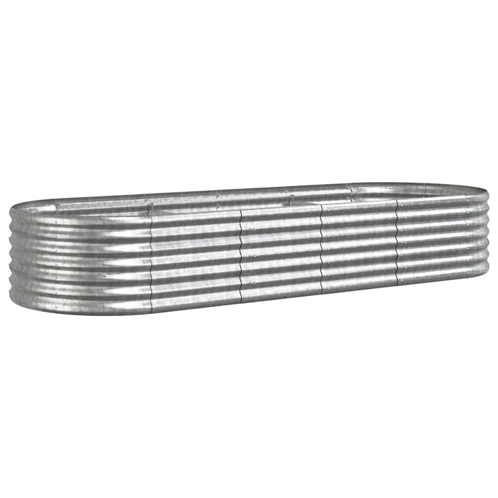 plantekasse 224x80x36 cm galvaniseret stål sølvfarvet