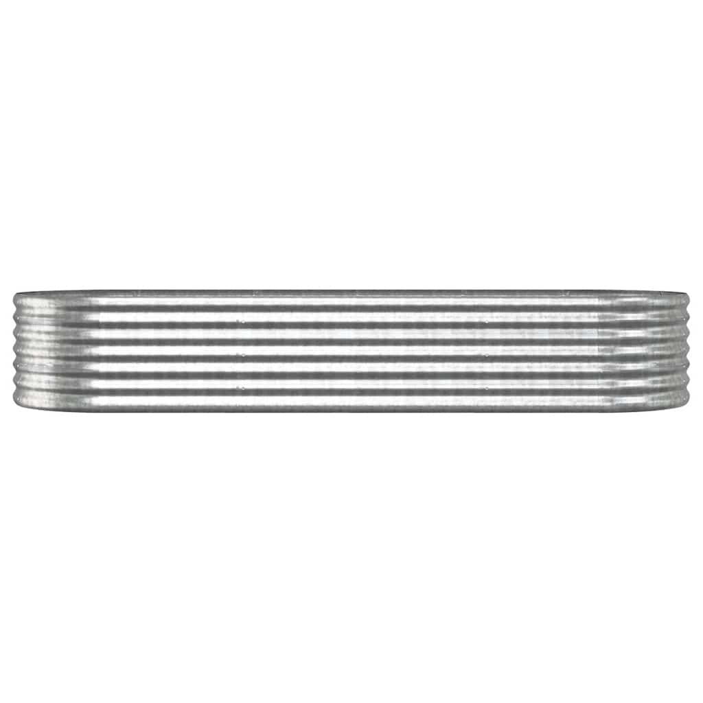 plantekasse 224x80x36 cm galvaniseret stål sølvfarvet