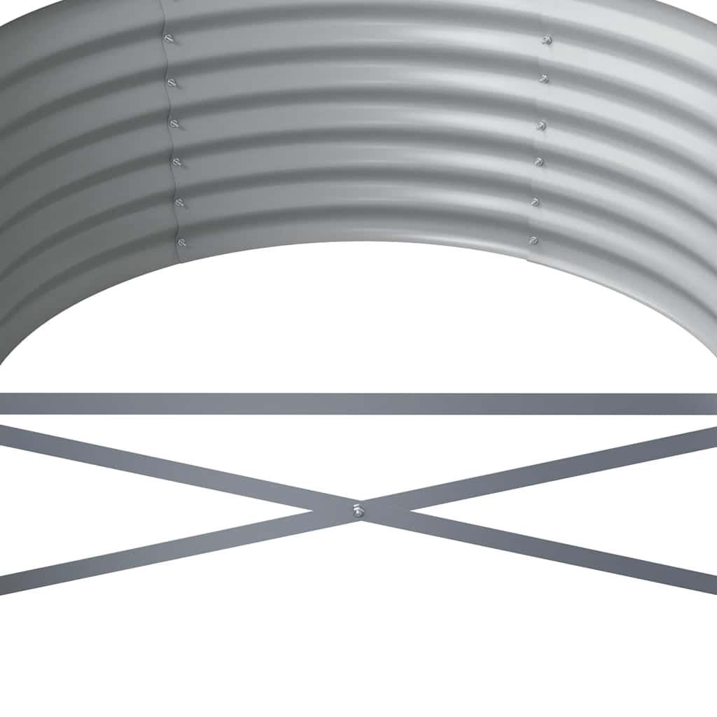 plantekasse 224x80x36 cm galvaniseret stål sølvfarvet