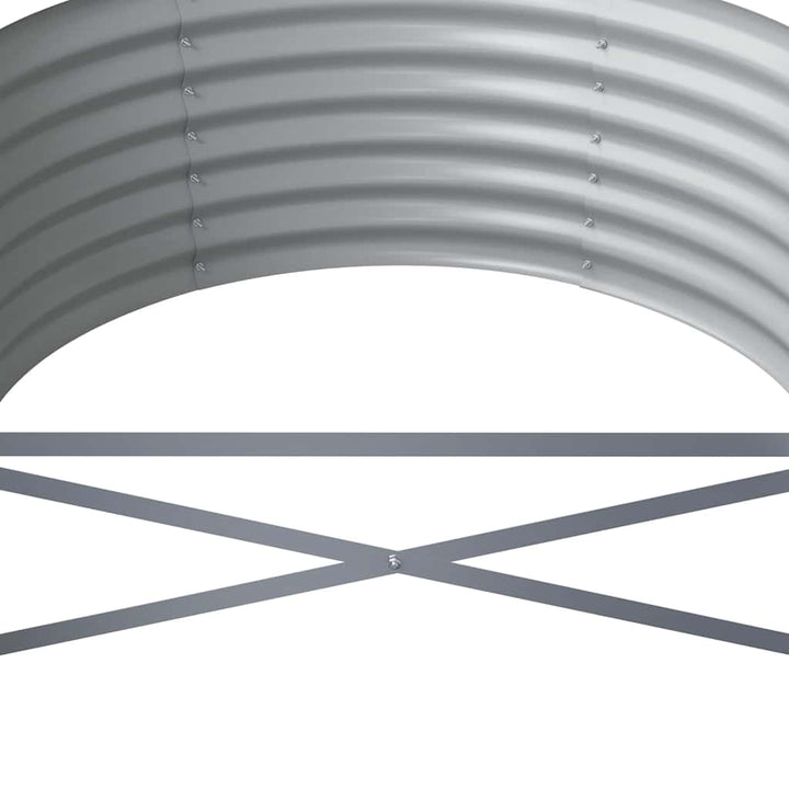 plantekasse 224x80x36 cm galvaniseret stål sølvfarvet