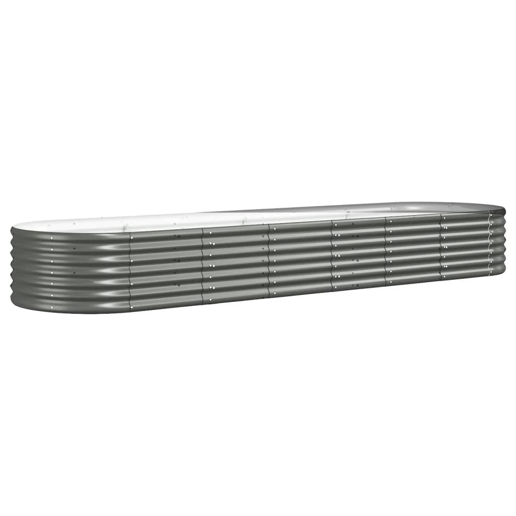 plantekasse 296x80x36 cm galvaniseret stål grå
