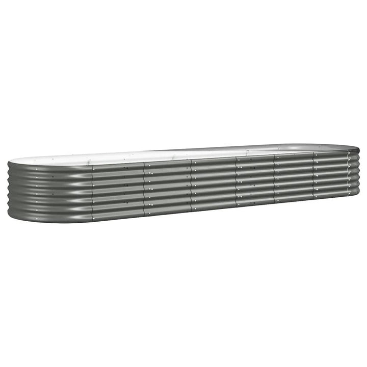 plantekasse 296x80x36 cm galvaniseret stål grå