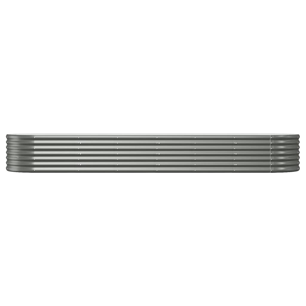 plantekasse 296x80x36 cm galvaniseret stål grå
