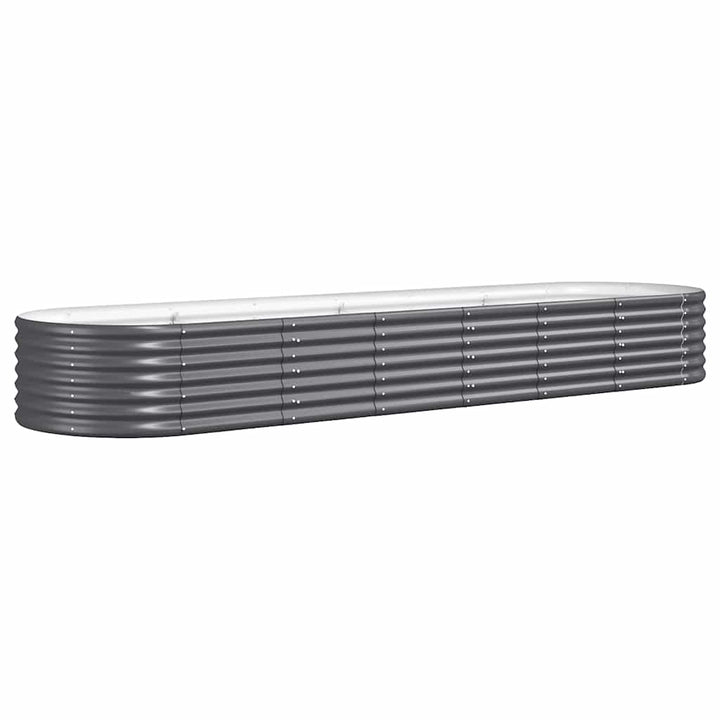 plantekasse 296x80x36 cm galvaniseret stål antracitgrå