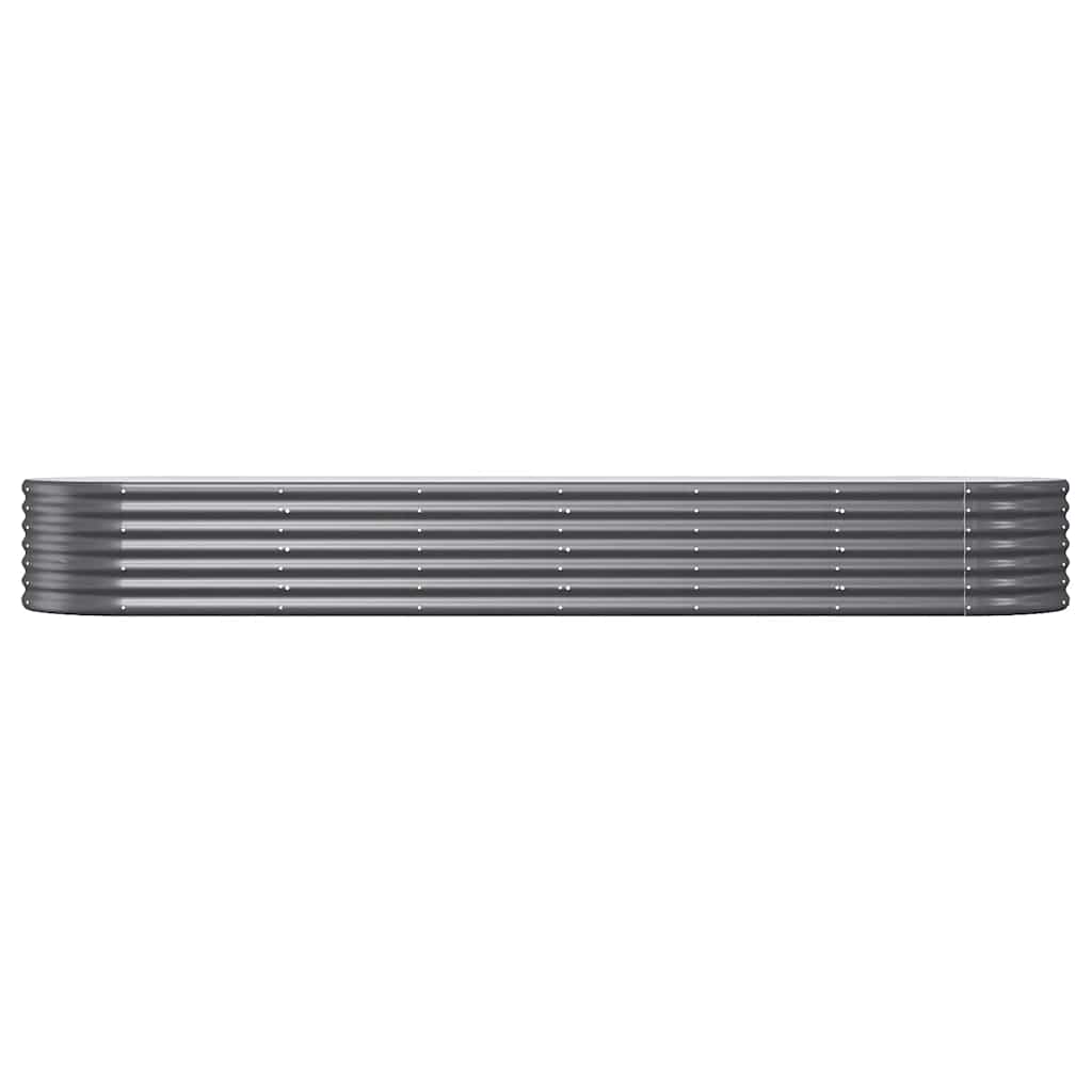 plantekasse 296x80x36 cm galvaniseret stål antracitgrå
