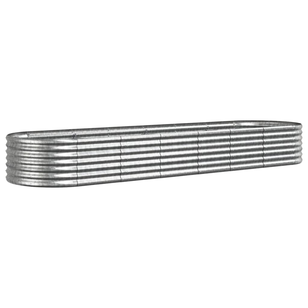 plantekasse 296x80x36 cm galvaniseret stål sølvfarvet